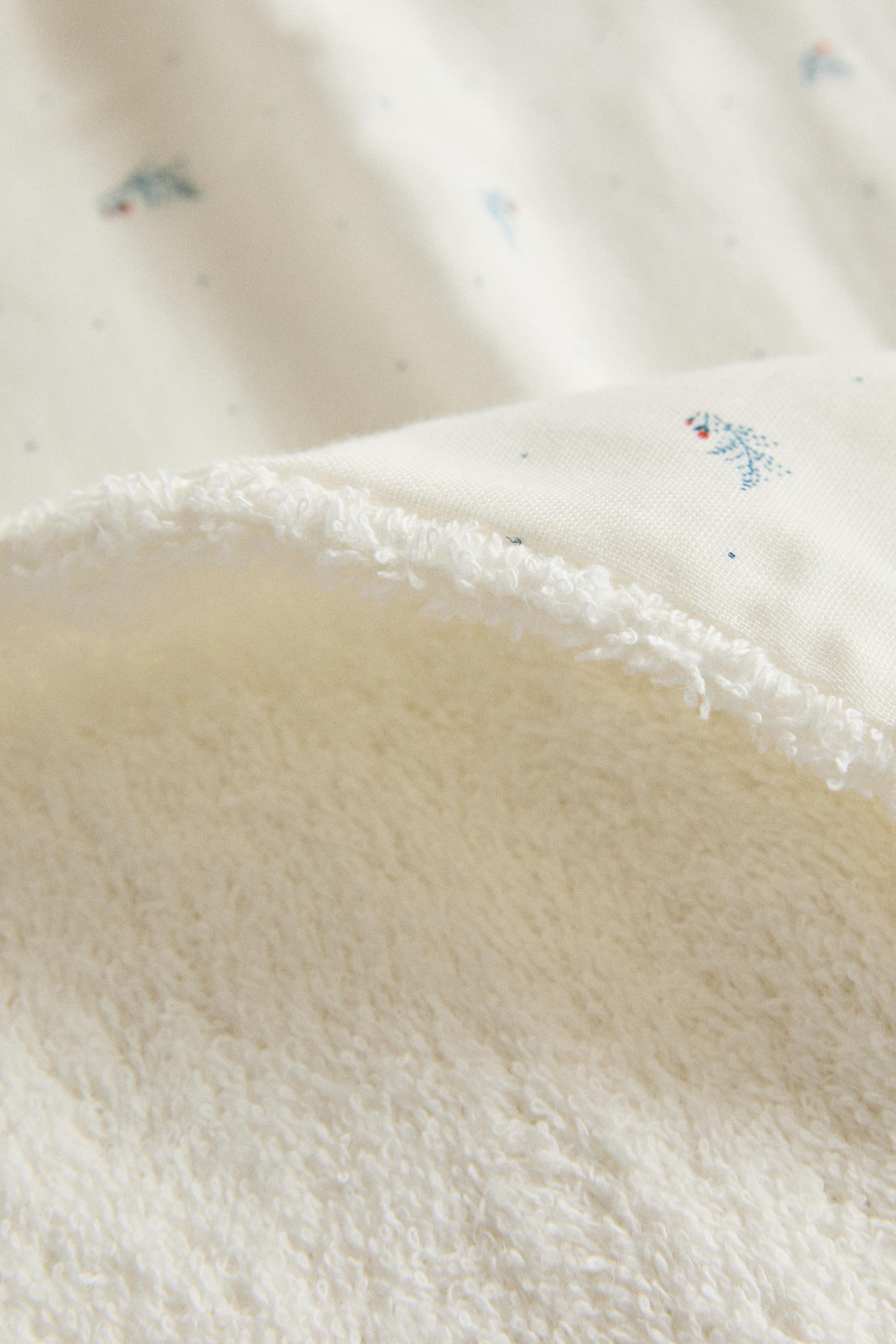 SERVIETTE DE BAIN BÉBÉ FLEUR